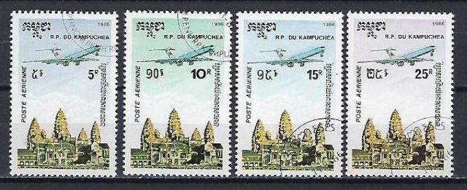 Kampuchea 1986 (AV81) série complète de 4 timbres oblitérés