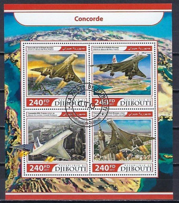 Djibouti 2017 (AV87) série complète de 4 timbres oblitérés