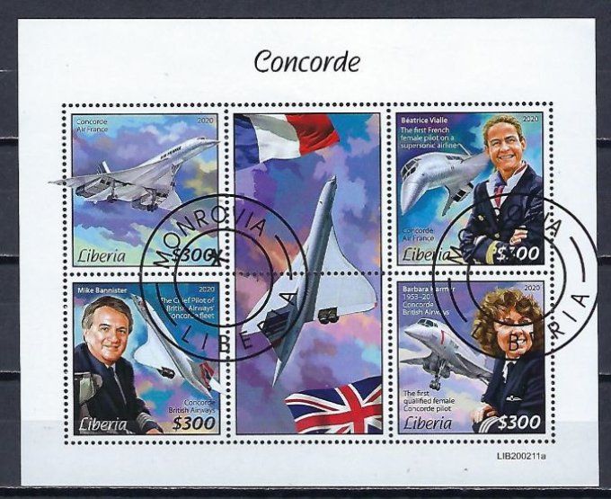 Libéria 2020 (AV91) série complète de 4 timbres oblitérés