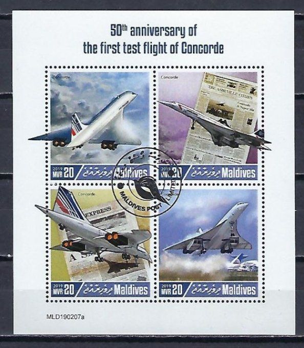 Maldives 2019 (AV92) série complète de 4 timbres oblitérés
