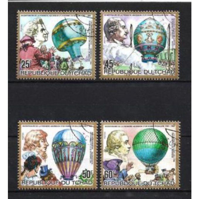 Tchad 1983 (BD1) série complète de 4 timbres oblitérés