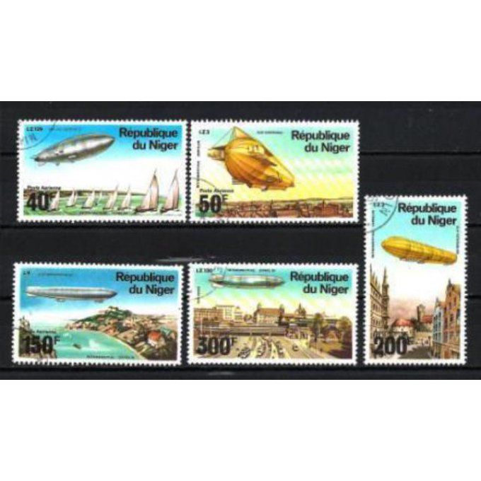 Niger 1976 (BD21) série complète de 5 timbres oblitérés