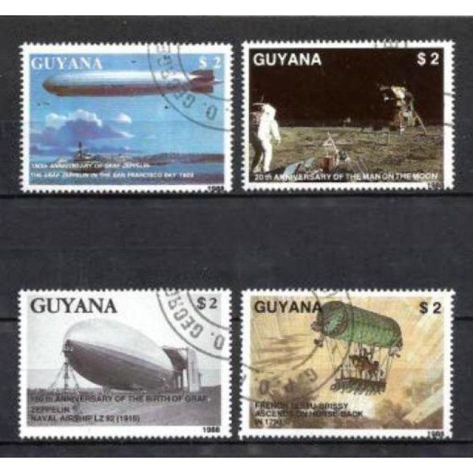 Guyana 1989 (BD30) série complète de 4 timbres oblitérés