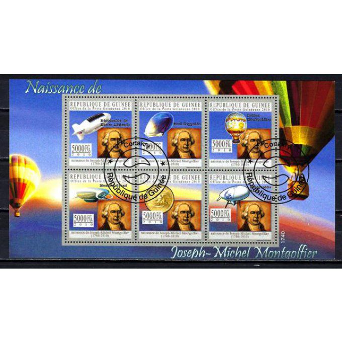 Guinée 2010 (BD44) série complète de 6 timbres oblitérés