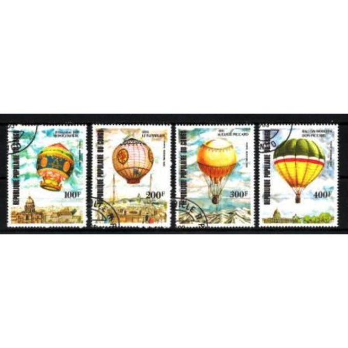 Congo 1983 (BD7) série complète de 4 timbres oblitérés