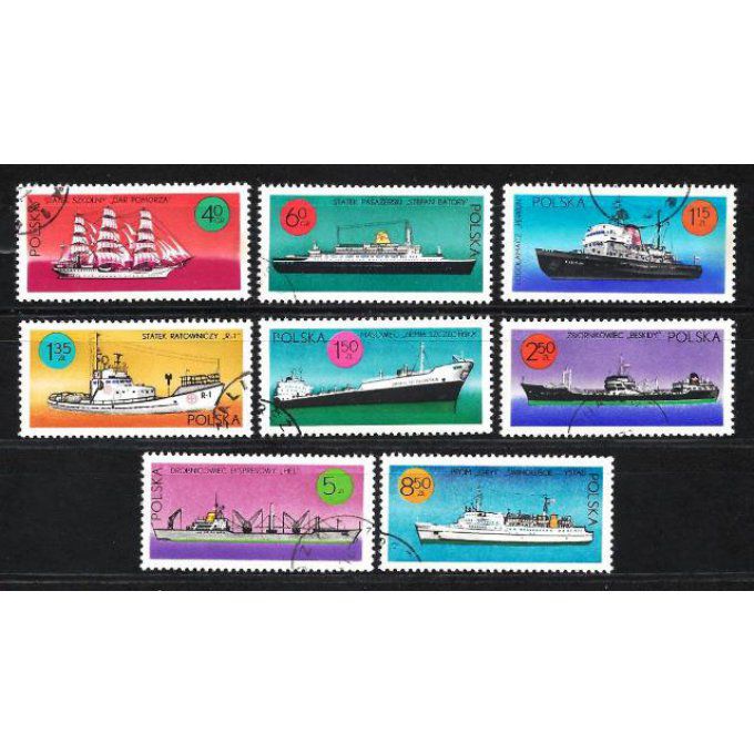 Pologne 1971 (BA107) série complète de 8 timbres oblitérés