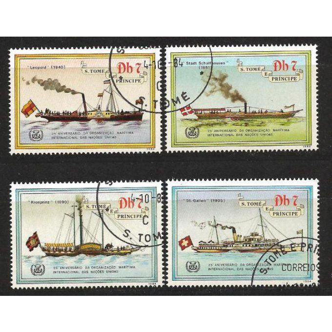 Saint Thomas et Prince 1984 (BA108) série complète de 4 timbres oblitérés