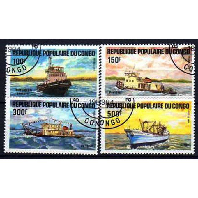 Congo 1984 (BA19) série complète de 4 timbres oblitérés