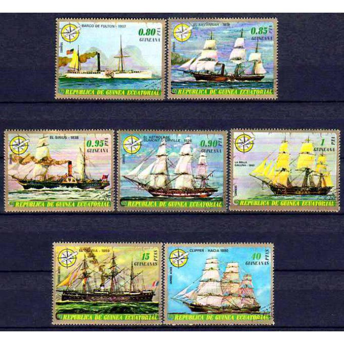 Guinée Equatoriale 1976 (BA31) série complète de 7 timbres oblitérés