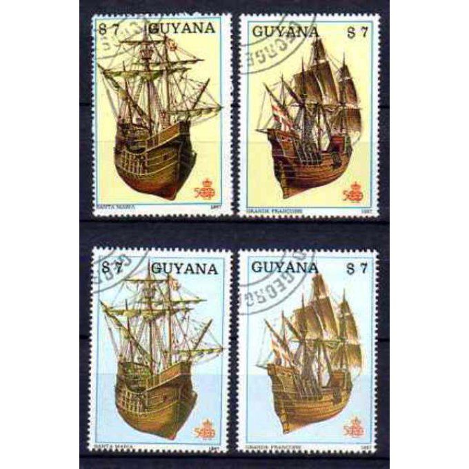 Guyana 1988 (BA34) série complète de 4 timbres oblitérés