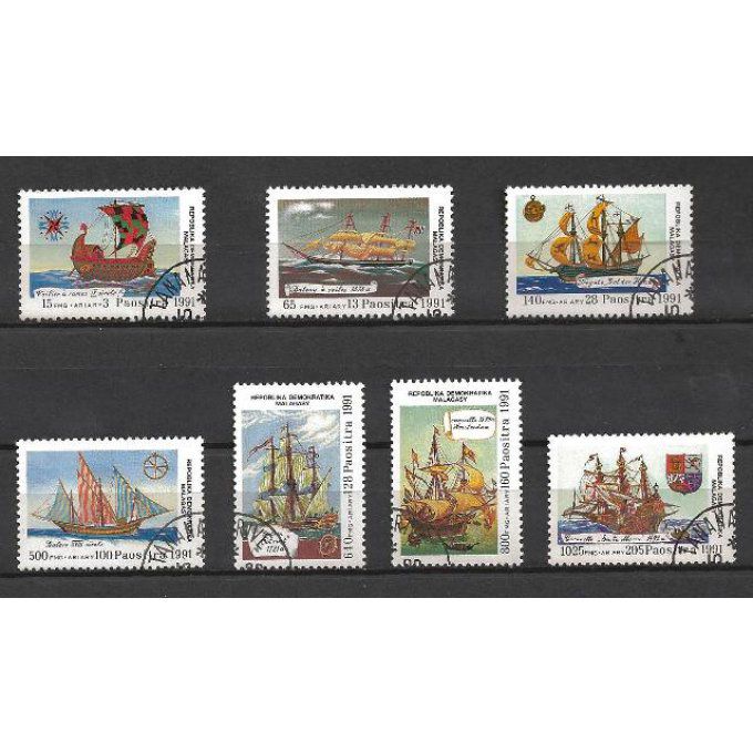 Madagascar 1991 (BA43) série complète de 7 timbres oblitérés
