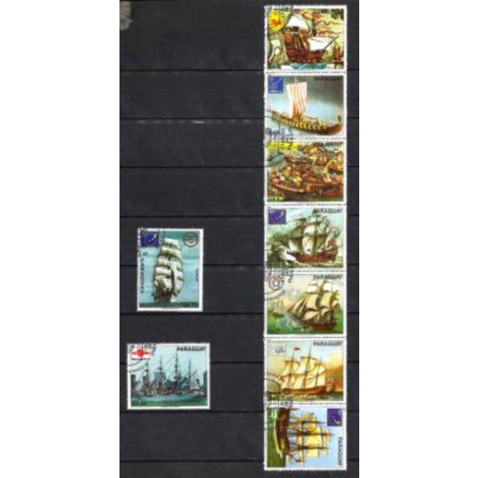 Paraguay 1980 (BA47) série complète de 9 timbres oblitérés