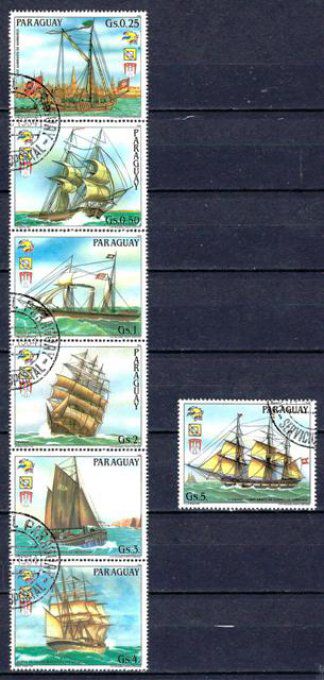 Paraguay 1984 (BA48) série complète de 7 timbres oblitérés