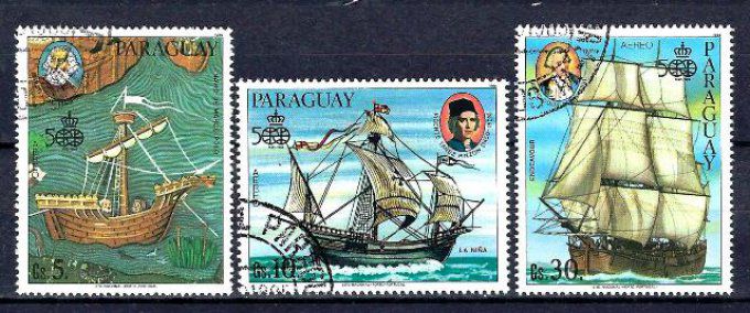 Paraguay 1985 (BA50) série complète de 3 timbres oblitérés