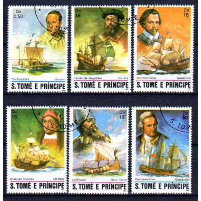 Saint Thomas et prince 1982 (BA63) série complète de 6 timbres oblitérés