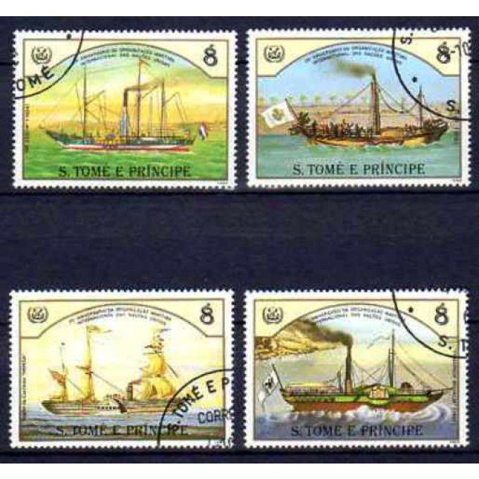 Saint Thomas et prince 1984 (BA66) série complète de 4 timbres oblitérés