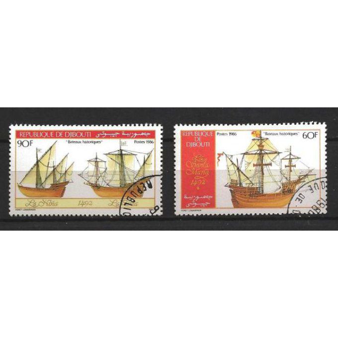 Djibouti 1986 (BA85) série complète de 2 timbres oblitérés