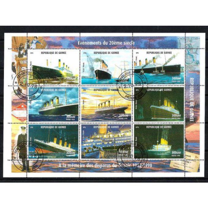 Guinée 1998 (BA97) série complète de 9 timbres oblitérés