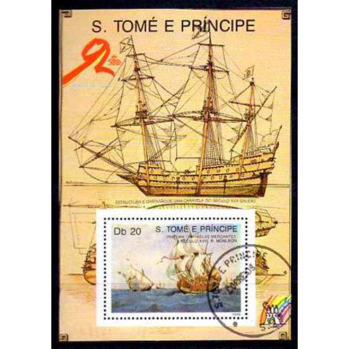 Saint Thomas et Prince 1989 (BA12) bloc oblitéré