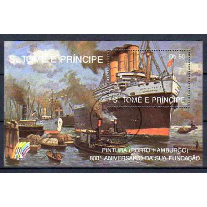 Saint Thomas et Prince 1989 (BA25) bloc oblitéré