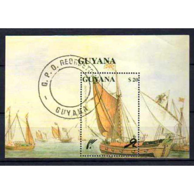 Guyana 1990 (BA4) bloc oblitéré