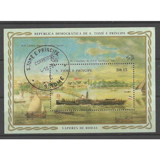 Saint Thomas et Prince 1984 (BA63) bloc oblitéré