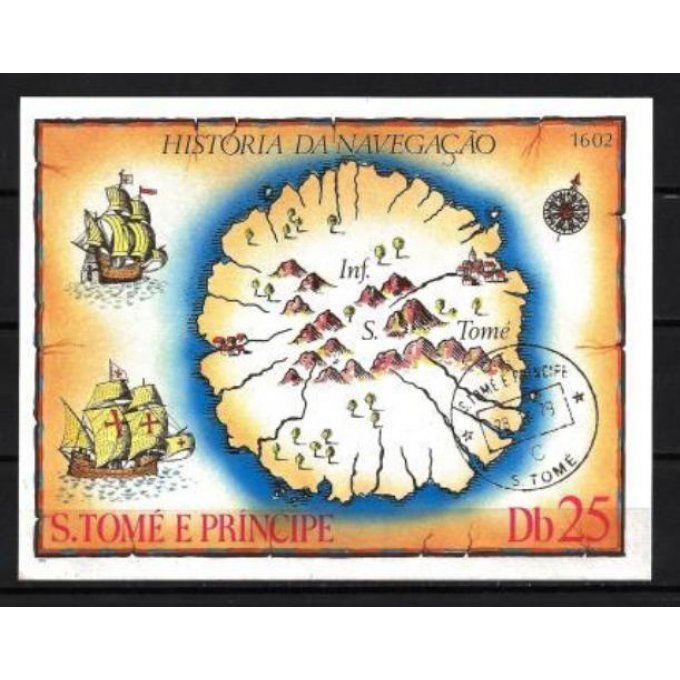 Saint Thomas et Prince 1979 (BA79) bloc oblitéré