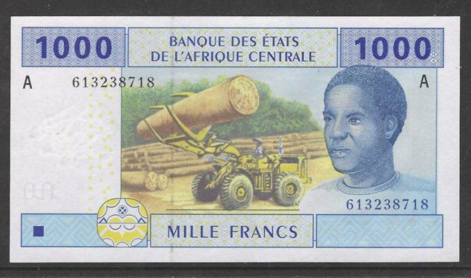Billet du Gabon 1000 francs année 2002 pick 407 UNC