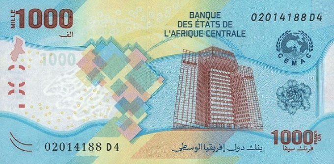 Billet des Etats d'Afrique centrale 1000 francs année 2020 pick 701 UNC