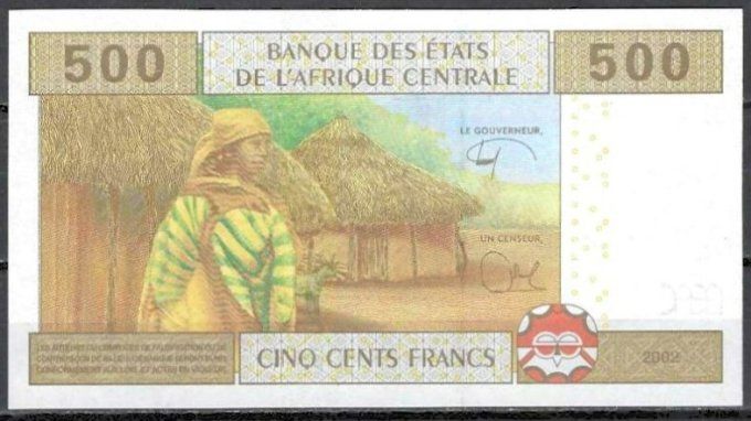 Billet du Cameroun 500 francs année 2002 pick 206 signature e UNC