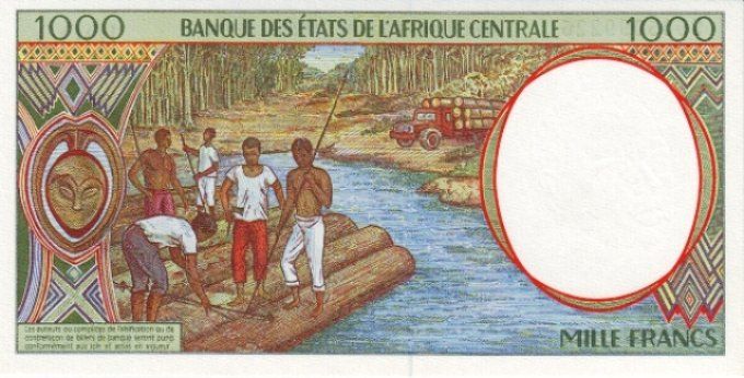 Billet de Centrafrique 1000 francs année 1999 pick 302f UNC