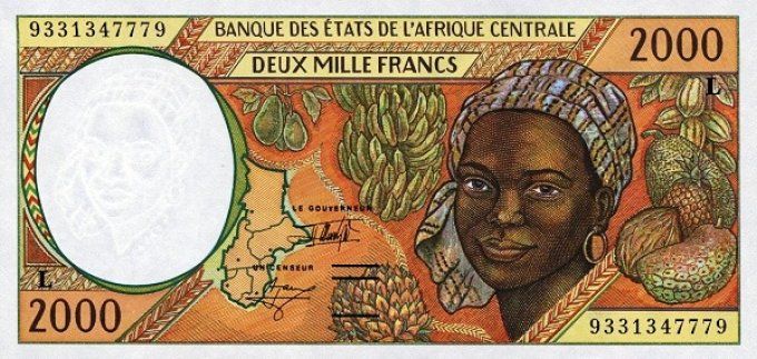 Billet du Gabon 2000 francs année 1993 pick 403a UNC