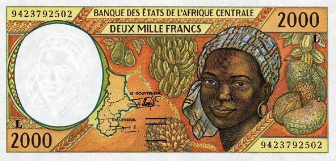 Billet du Gabon 2000 francs année 1994 pick 403b UNC