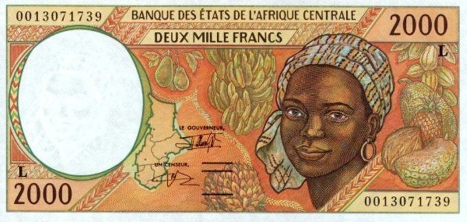 Billet du Gabon 2000 francs année 2000 pick 403g UNC 