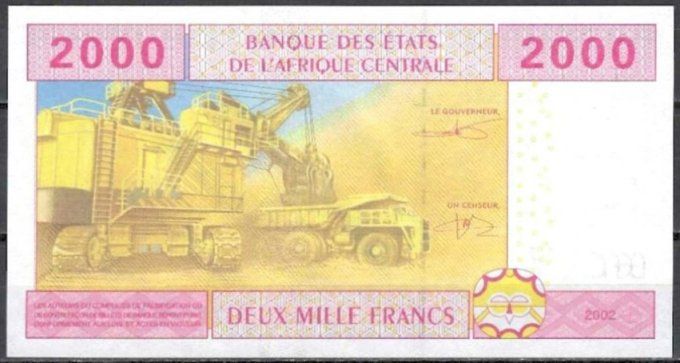 Billet de Guinée Equatoriale 2000 francs année 2002 pick 508 signature c UNC  