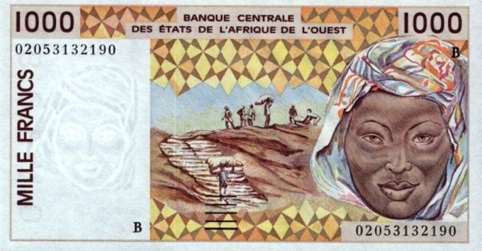 Billet du Bénin 1000 francs année 2002 pick 211m UNC