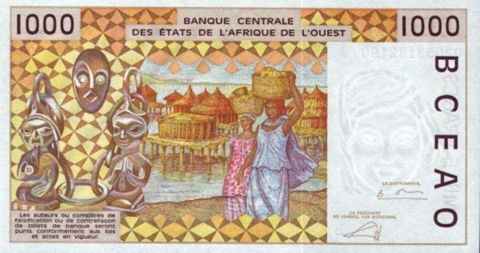 Billet du Bénin 1000 francs année 2002 pick 211m UNC