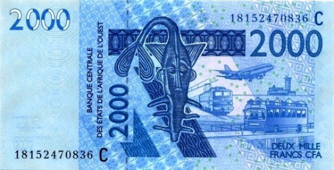 Billet du Burkina Faso 2000 francs année 2019 pick 316s UNC