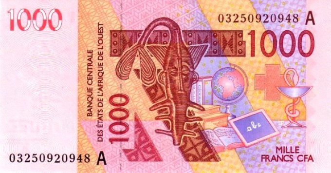 Billet de Côte d'Ivoire 1000 francs année 2003 pick 115a UNC