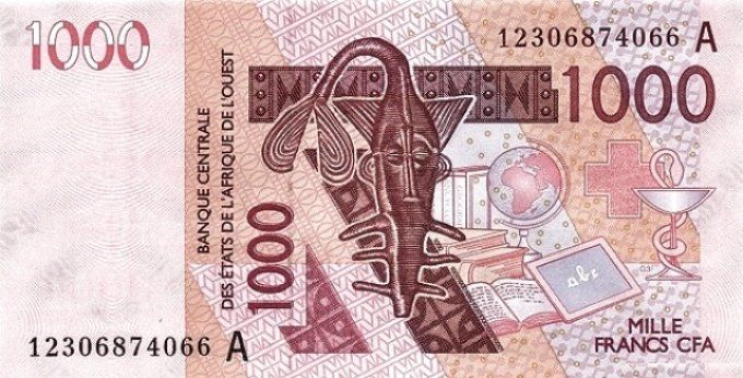 Billet de Côte d'Ivoire 1000 francs année 2012 pick 115l UNC