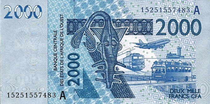 Billet de Côte d'Ivoire 2000 francs année 2015 pick 116o UNC