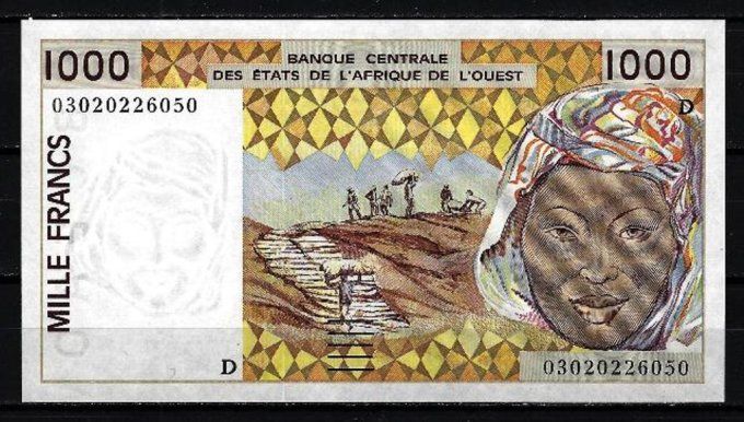 Billet du Mali 1000 francs année 2003 pick 411m UNC