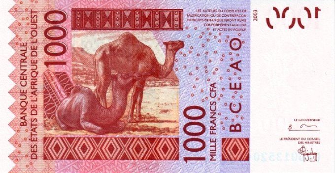 Billet du Sénégal 1000 francs année 2003 pick 715a UNC