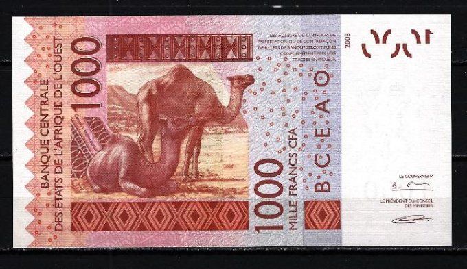 Billet du Sénégal 1000 francs année 2005 pick 715c UNC 