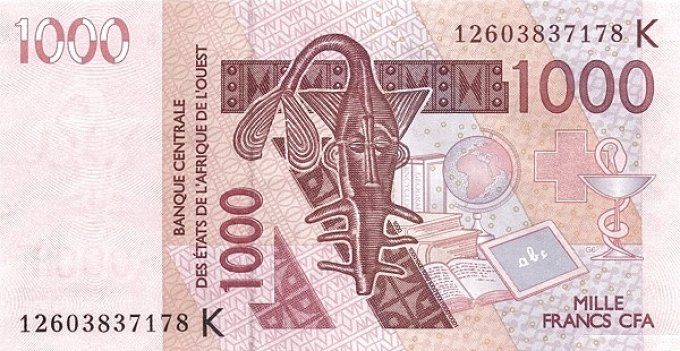 Billet du Sénégal 1000 francs année 2012 pick 715l UNC