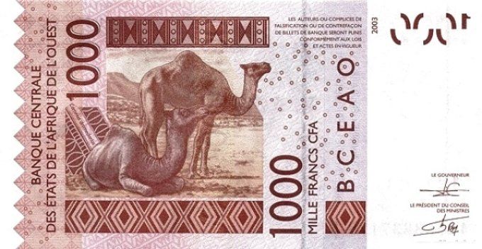 Billet du Sénégal 1000 francs année 2012 pick 715l UNC