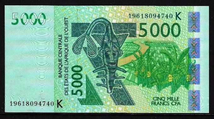 Billet du Sénégal 5000 francs année 2019 pick 717s UNC
