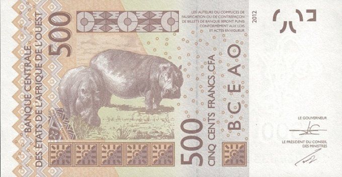 Billet du Sénégal 500 francs année 2015 pick 719d UNC 