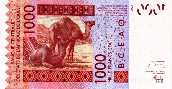 Billet du Togo 1000 francs année 2003 pick 815a UNC