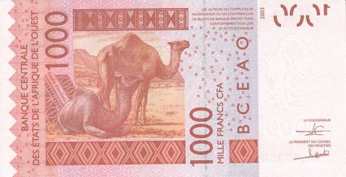 Billet du Togo 1000 francs année 2017 pick 815q UNC 